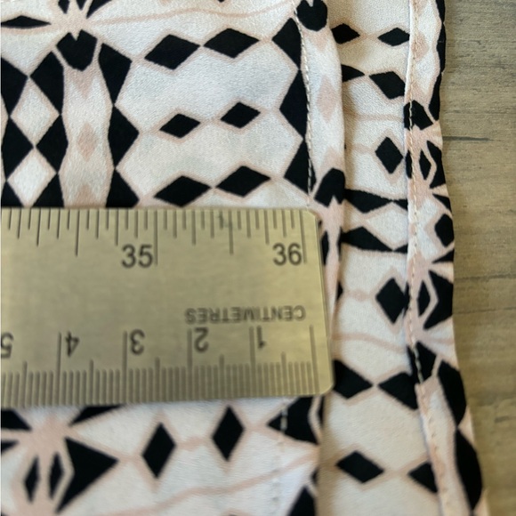 CAbi "Colony Club" Blush Pink & Black Geometric Cheetah Print Belted Shirt Dress - Picture 10 of 12